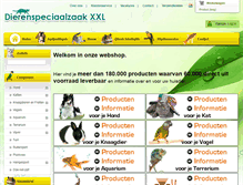 Tablet Screenshot of dierenspeciaalzaakxxl.com